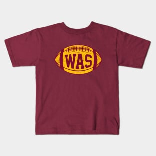 WAS Retro Football - Burgundy Kids T-Shirt